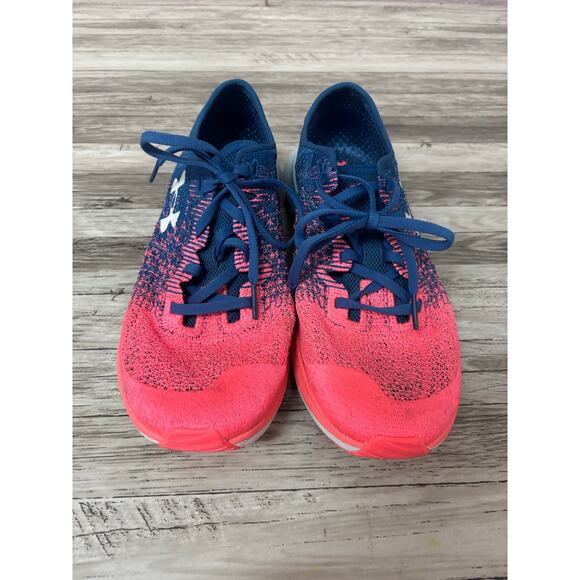 Under Armour Mesh Running Shoes Womens Size 9.5 Blue Pink - Picture 3 of 9
